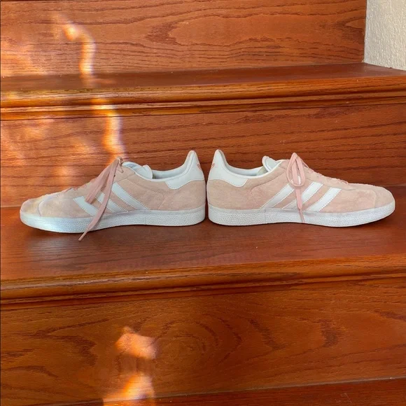Adidas Gazelle Pink and White Sneakers - Picture 7 of 11